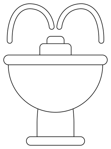 Drinking Fountain Coloring Page